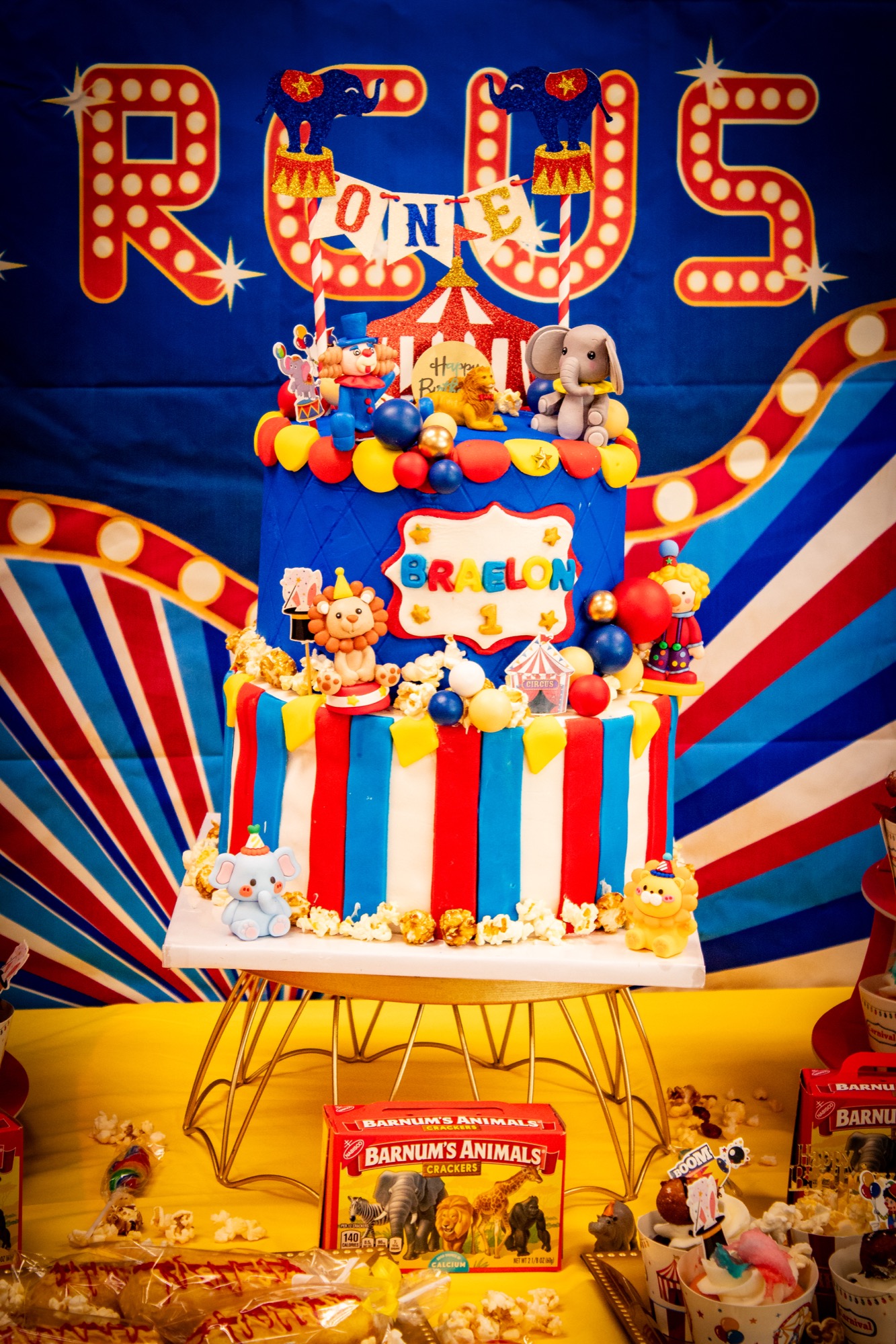 Decorated birthday celebration table